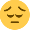 Pensive Face emoji on Twitter